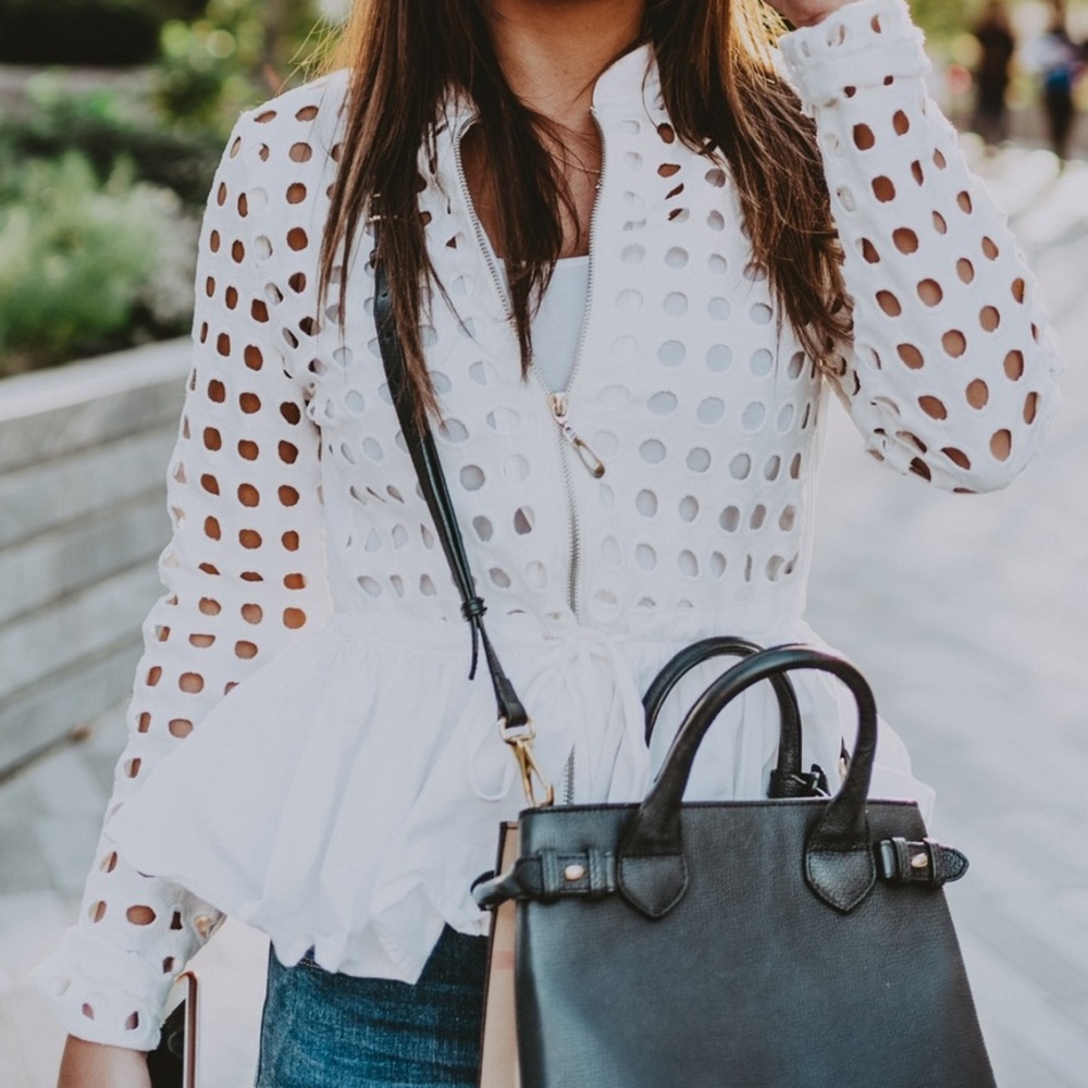 Gracia white peplum jacket